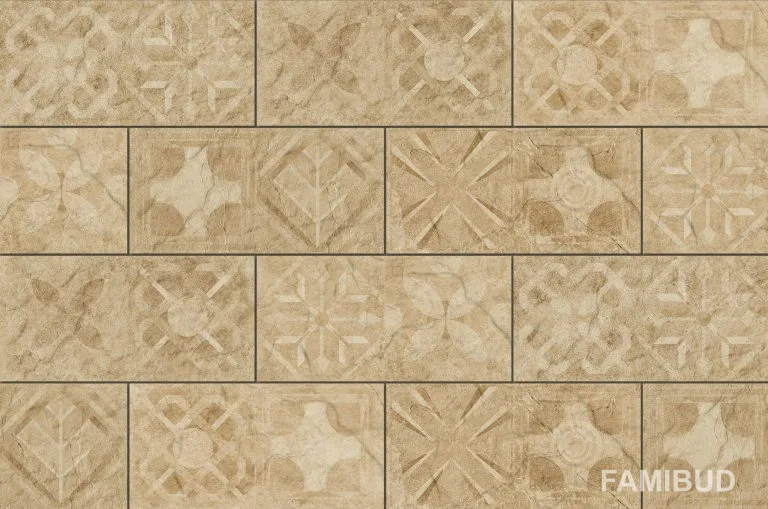 Плитка фасадна Torstone Beige Decor, 148×300×9, Cerrad