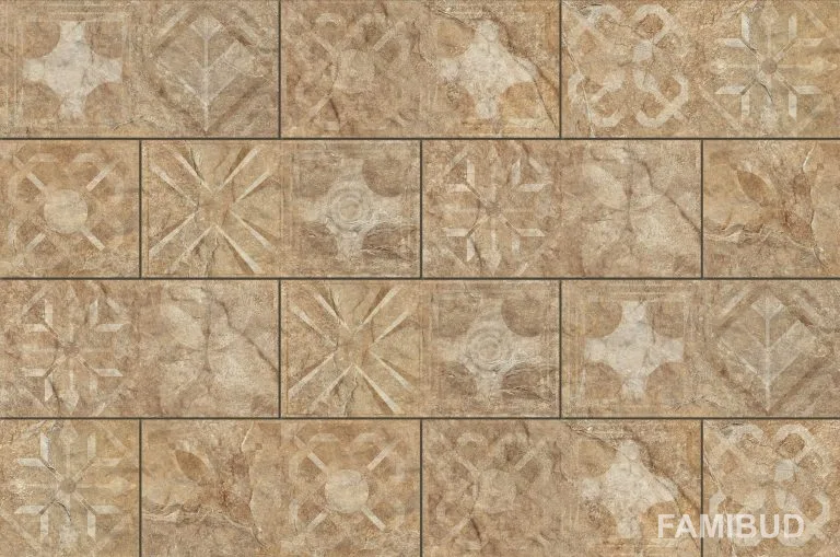 Плитка фасадна Torstone Brown Decor, 148×300×9, Cerrad