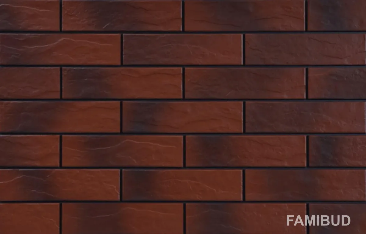 Плитка фасадна з відтінком Burgund Rust, 65×245×6,5, Cerrad