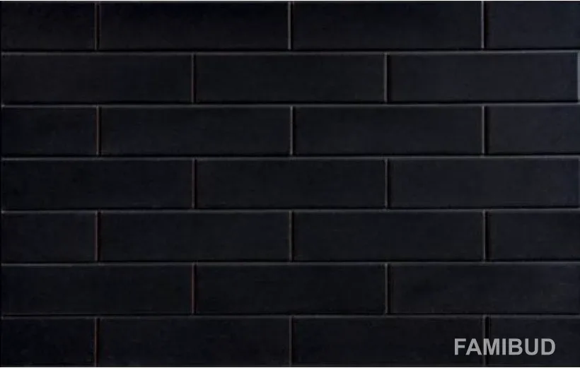 Плитка фасадна Nero Glazed, 6,5×24,5×0,65, Cerrad