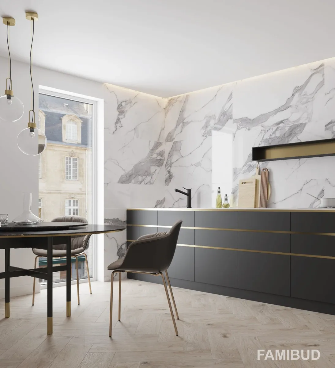 Цоколь Calacatta White, 80×597×8, Cerrad