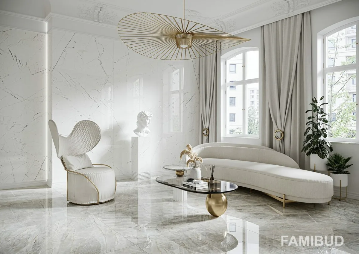 Плитка керамогранітна Marmo Thassos White Rect, 1197×2797×6, Cerrad