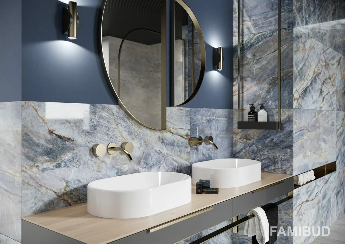 Плитка керамогранітна Brazilian Quartzite Blue, 597×1197×8, Cerrad