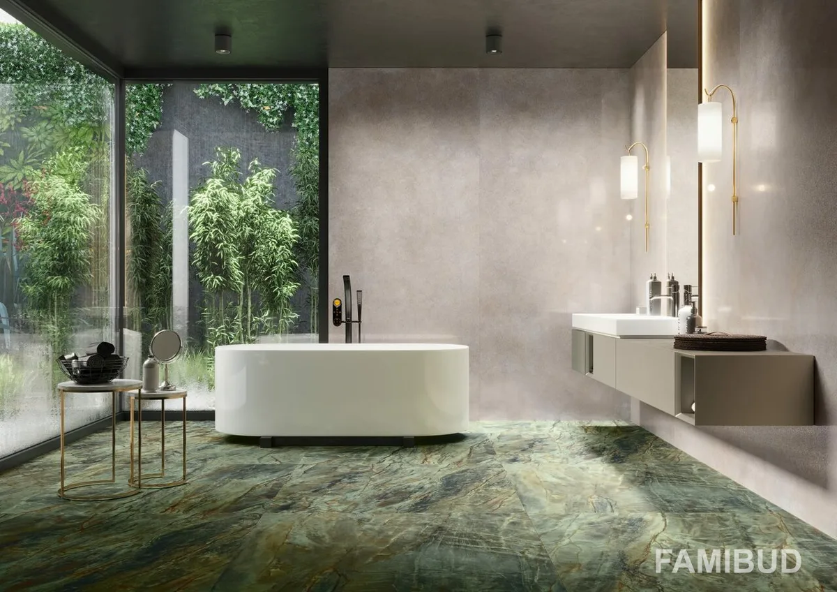 Плитка керамогранітна Brazilian Quartzite Green, 1197×2797×6, Cerrad