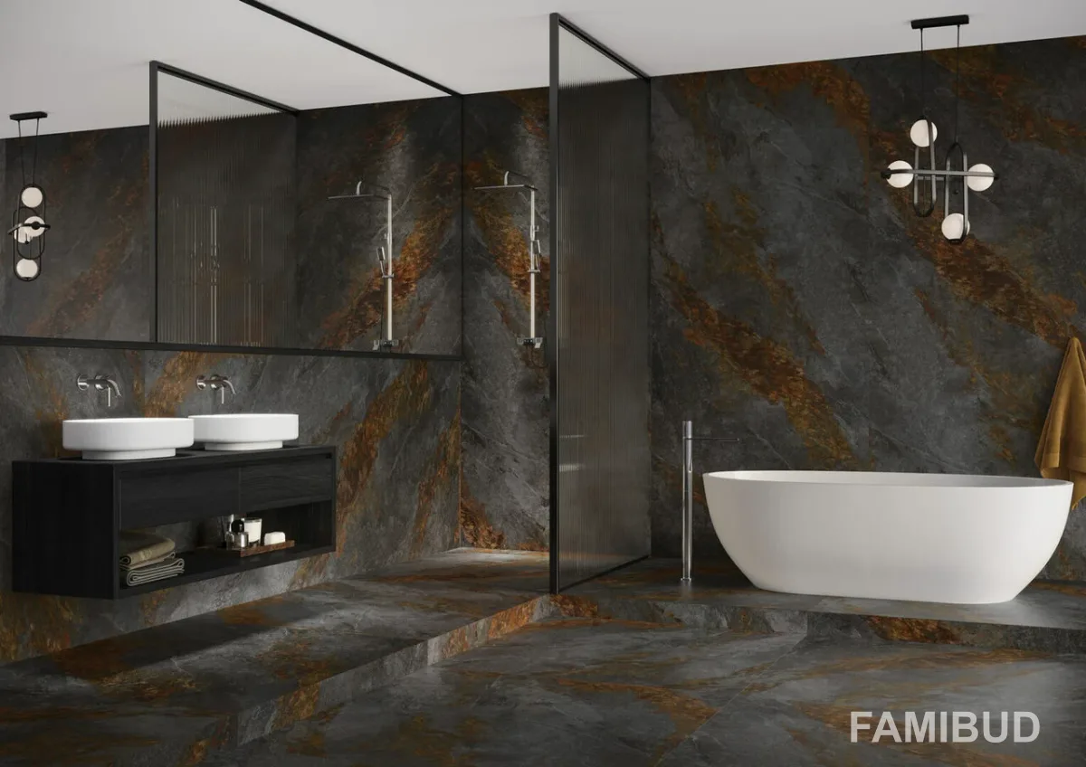 Плитка керамогранітна Auric Graphite Rect, 1197×2797×6, Cerrad