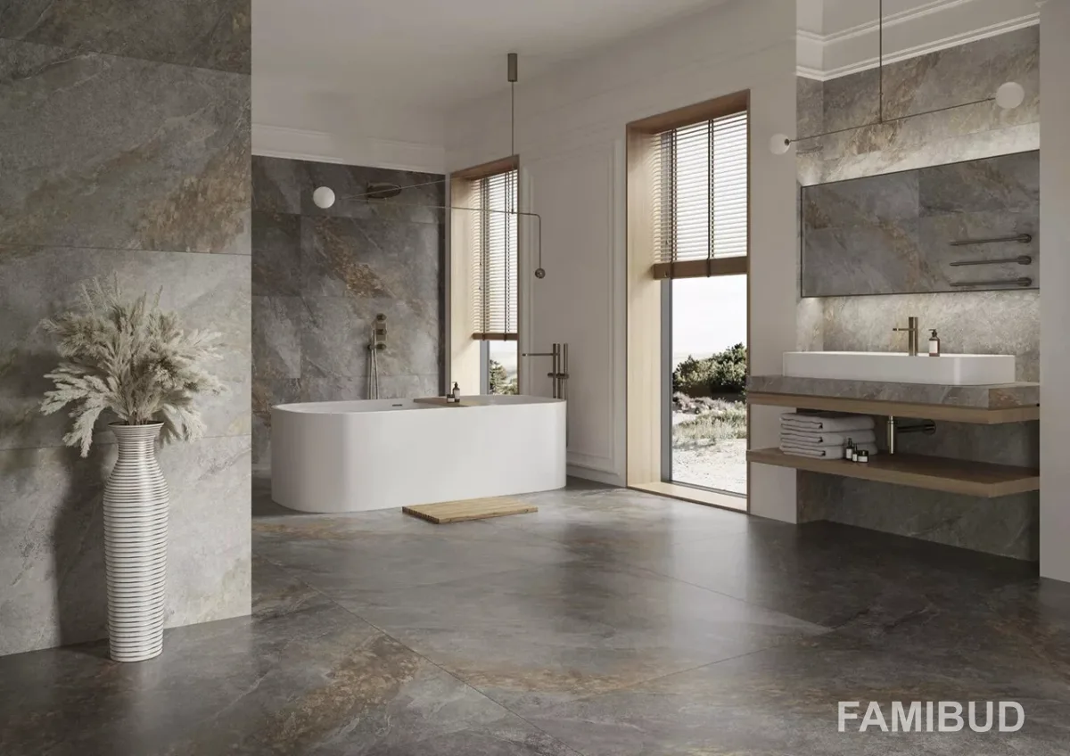 Плитка керамогранітна Auric Grey Rect, 1197×2797×6, Cerrad