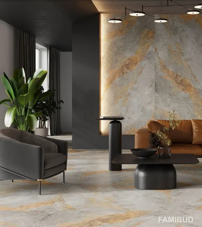 Плитка керамогранітна Auric Light Grey Rect ×8
