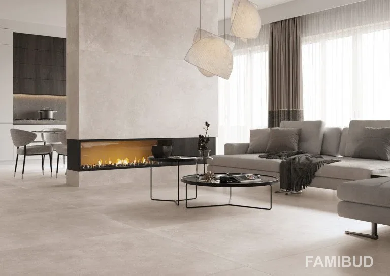 Плитка керамогранітна Modern Concrete Ivory Silky Cristal ×8