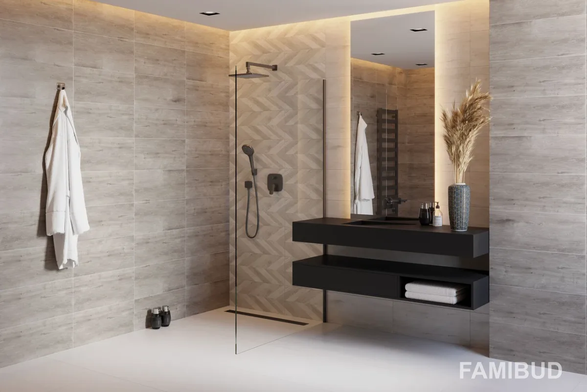Плитка стінова CCR22-1 Corina Grey Rect, 300×600, Ceramika Color