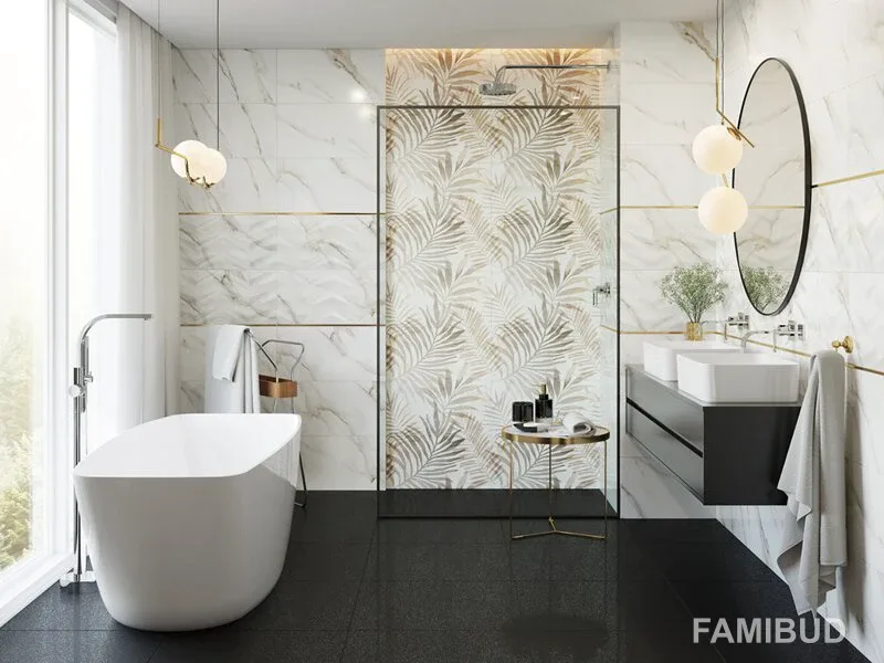 Плитка стінова Calacatta Oro Axis Rect, 300×600, Ceramika Color