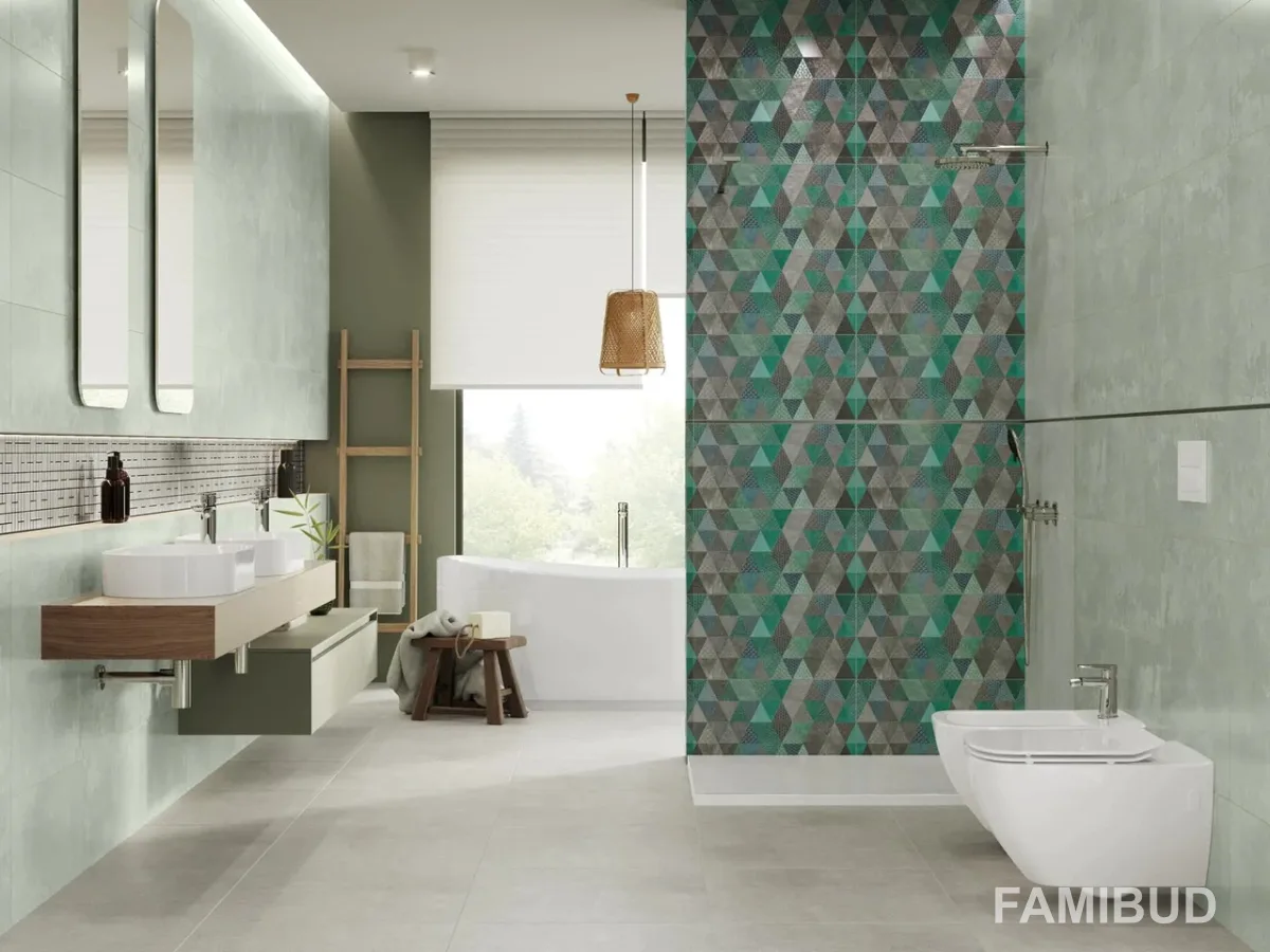 Плитка стінова CCR58-1 Tokyo Turkus Rect, 300×600, Ceramika Color