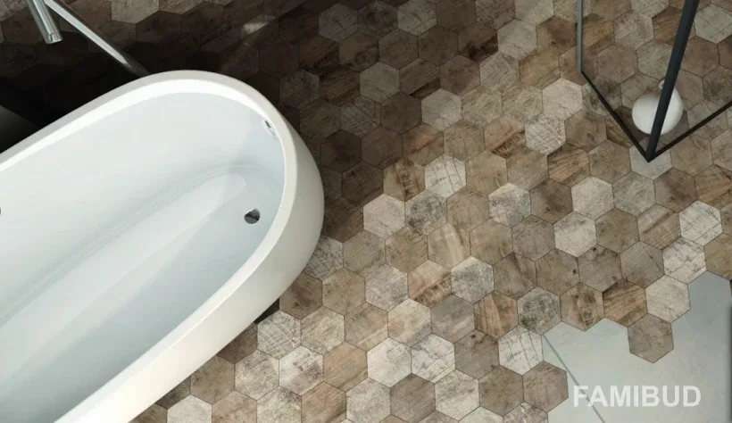 Мозаїка Timber Hexagon Rect, 283×408×9,5, Stargres