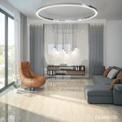 Плитка керамогранітна Tuff POL, 600×600×8, Темно-бежевий, Intercerama