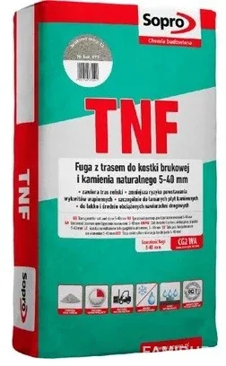Фуга для бруківки Tnf, 25 кг, Антрацит №66, Sopro