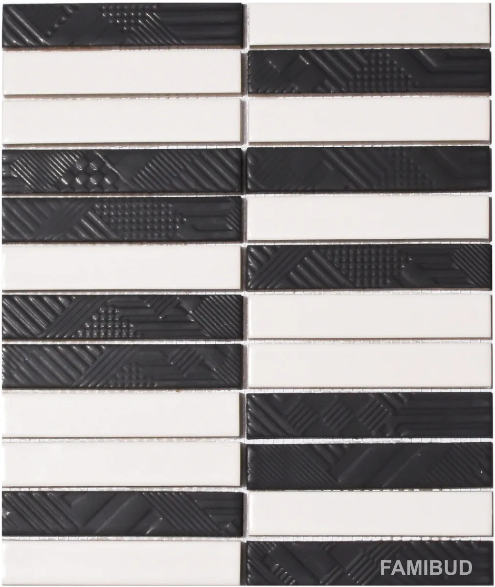 Мозаїка Kit Kat White Black ST, 252×300×9, Котто Кераміка