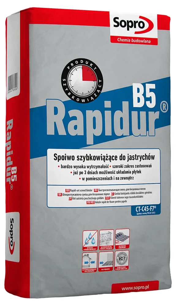 Розчин для стяжки Rapidur B5 767, 25 кг, Sopro