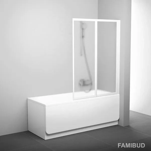 Шторка для ванни двохелементна VS2 105 Transparent 796M0100Z1, Ravak