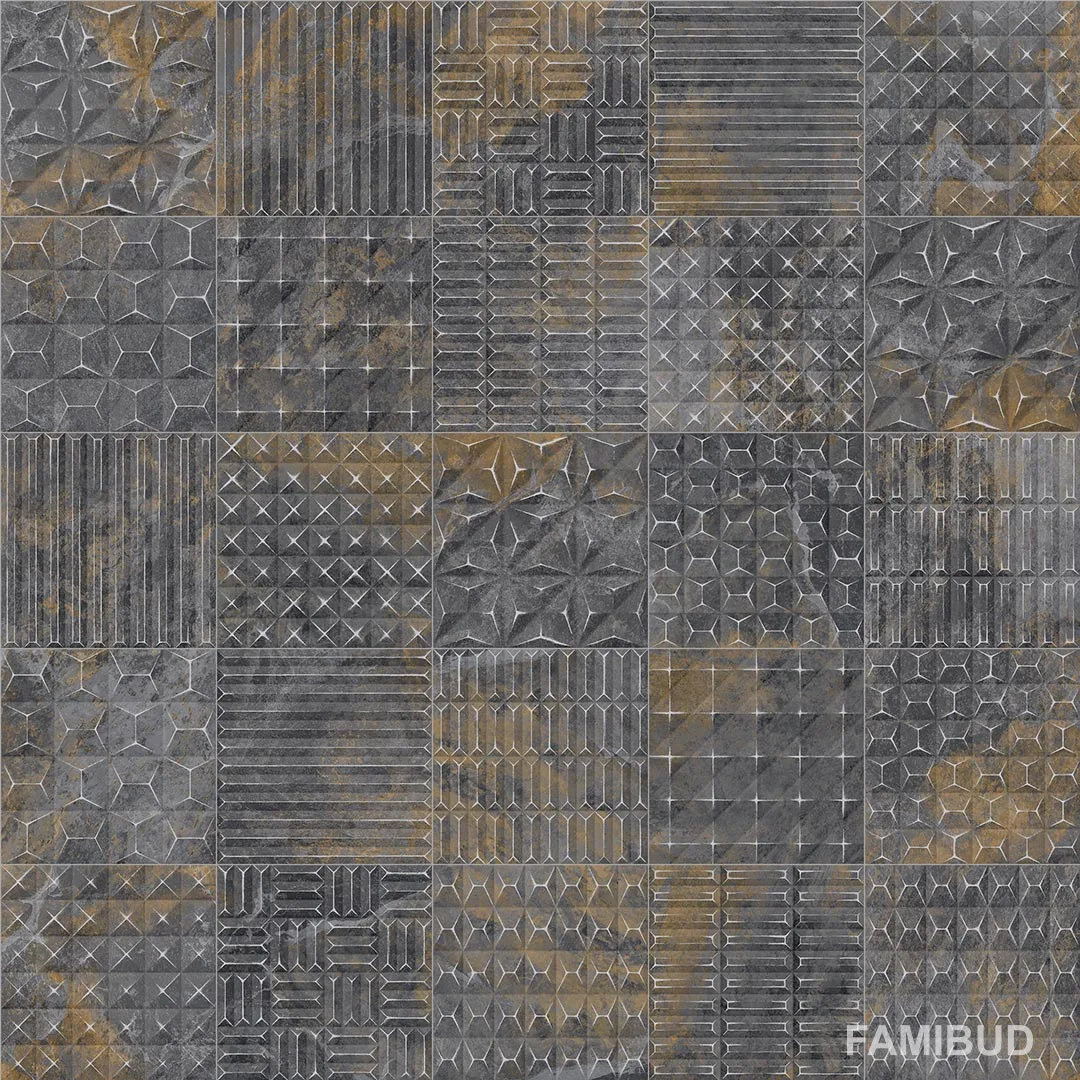 Плитка керамогранітна Lithos Lenar-R Mix Rect, 293×293×8,2, Arcana Ceramica