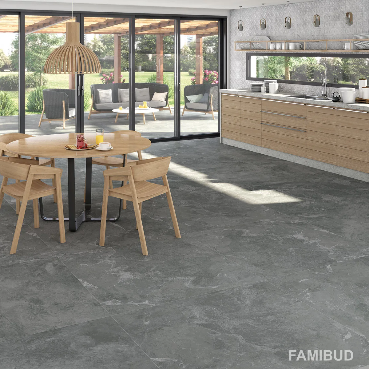 Плитка керамогранітна Lithos Tors-R Gris Rect, 800×800×10,5, Arcana Ceramica