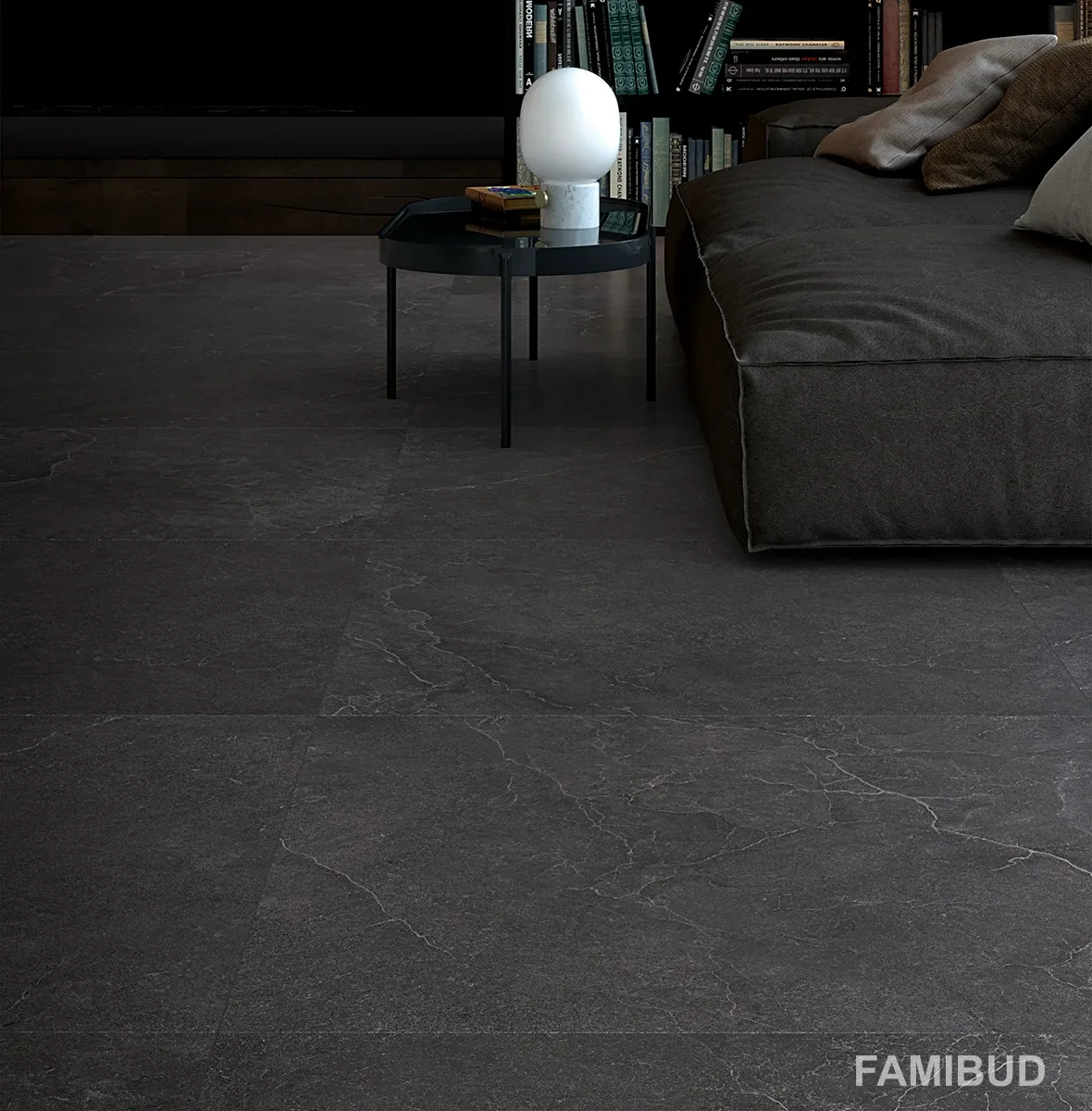 Плитка керамогранітна Lithos Tepuy-R Basalto Rect, 443×893×10, Arcana Ceramica