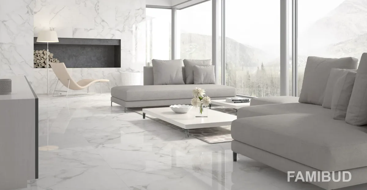 Плитка керамогранітна Calacatta Extra Rect, 600×600×8, Білий, Golden Tile