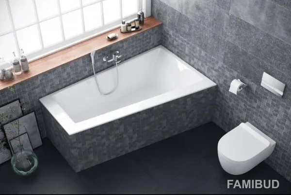 Ванна асиметрична права Easy, 160×90, Roca