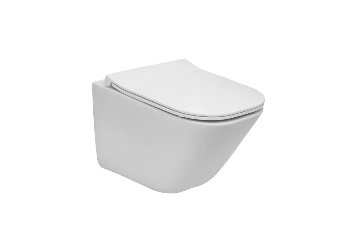 Унітаз підвісний Gap Rimless Compacto з кришкою Slim soft-close, Roca