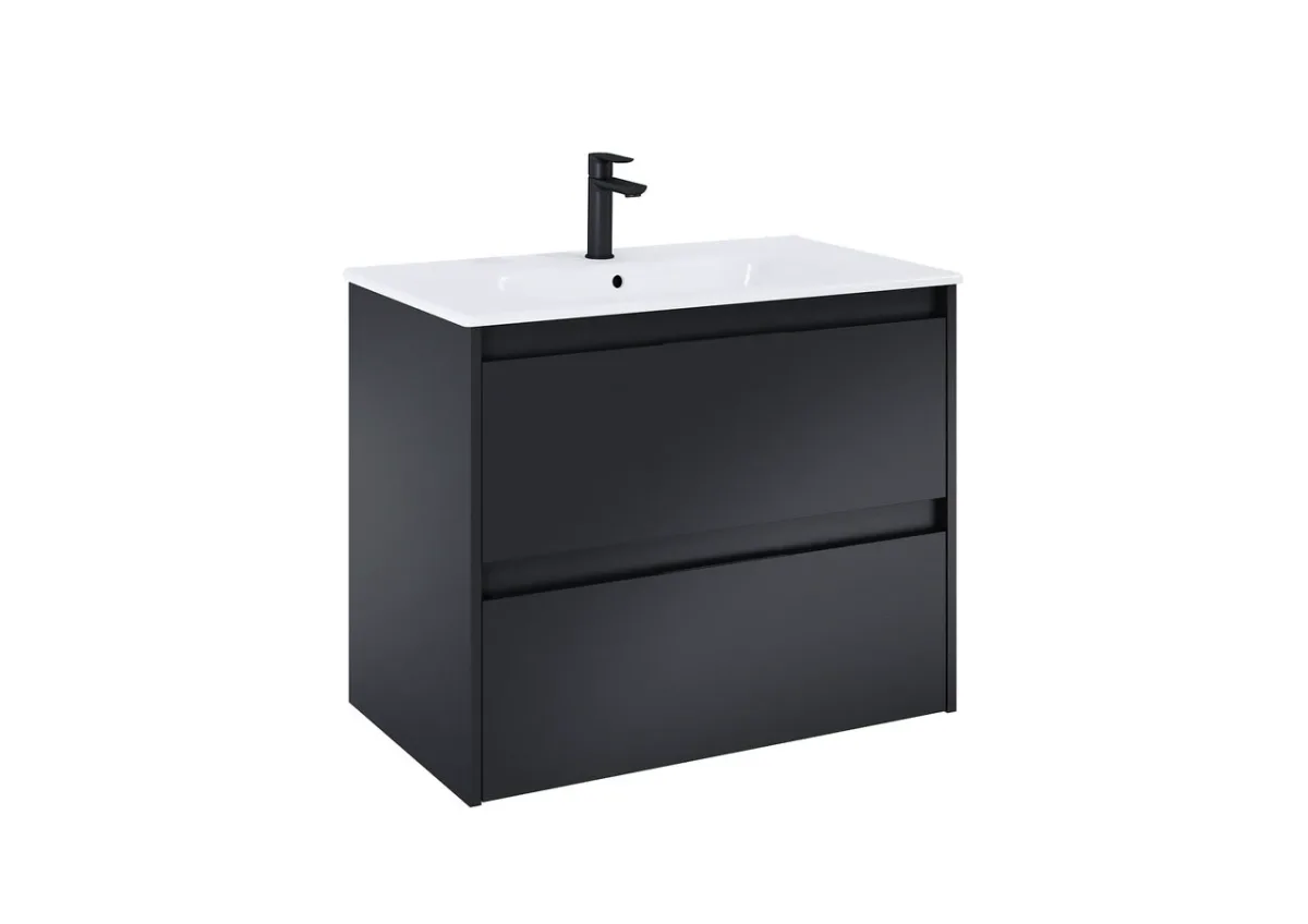 Шафка з умивальником Alpine Unik 800 Black matt A852014532, Roca