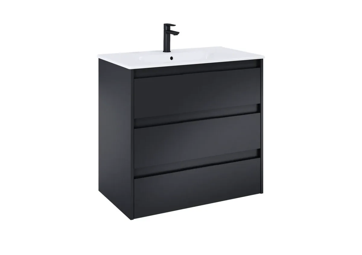 Шафка з умивальником Alpine Unik 800 Black matt A852017532, Roca
