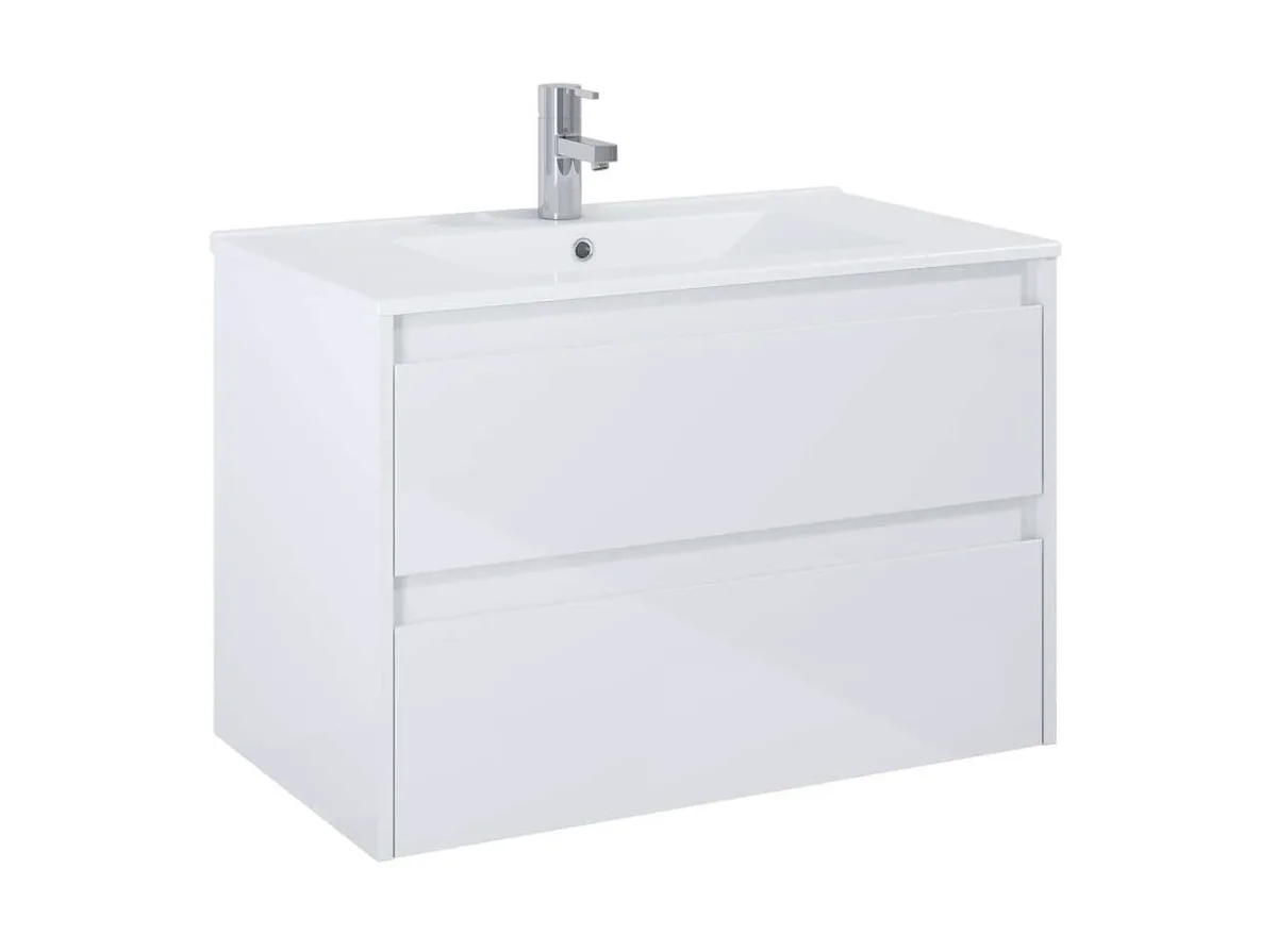 Шафка з умивальником Claudia 800 White Glossy, Roca