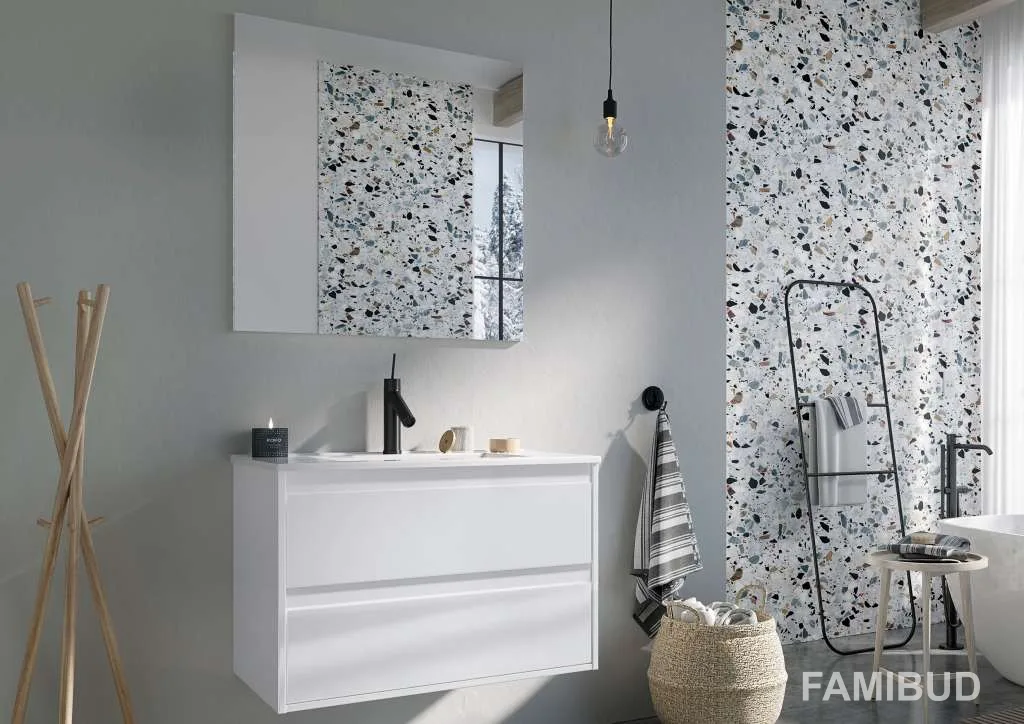 Шафка з умивальником Claudia 800 White Glossy, Roca