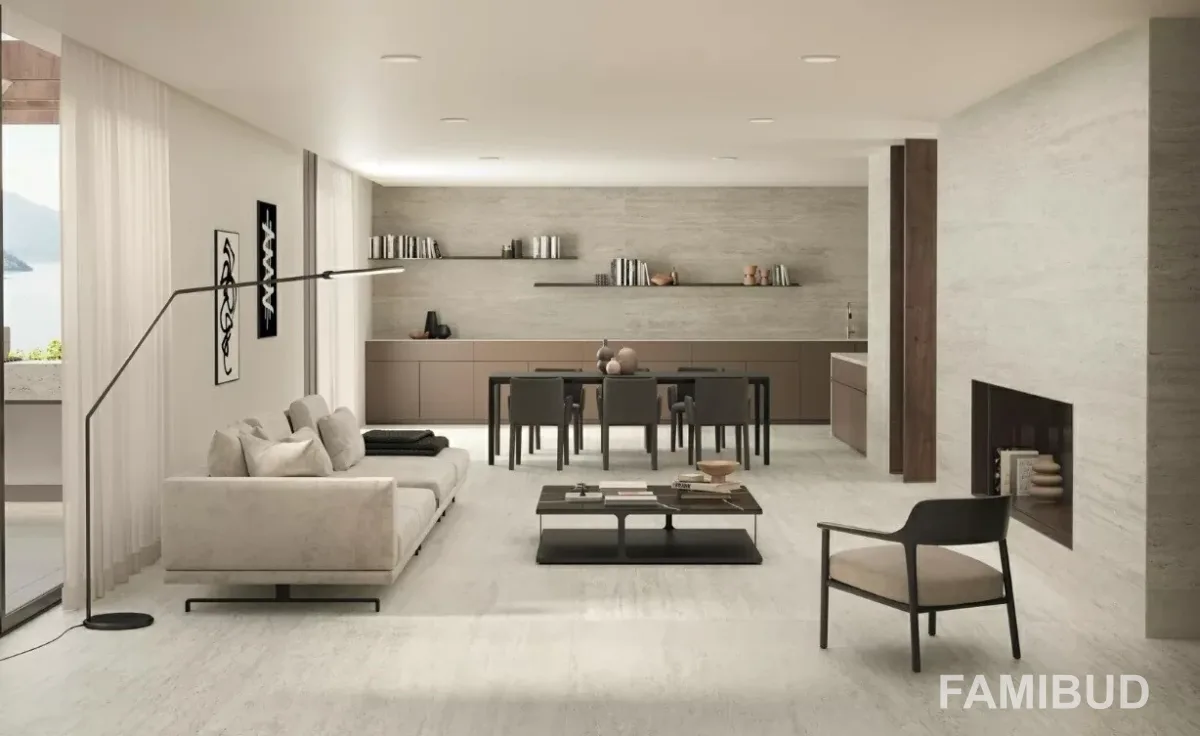 Плитка керамогранітна Marvel Travertine White Vein, 600×1200, Atlas Concorde