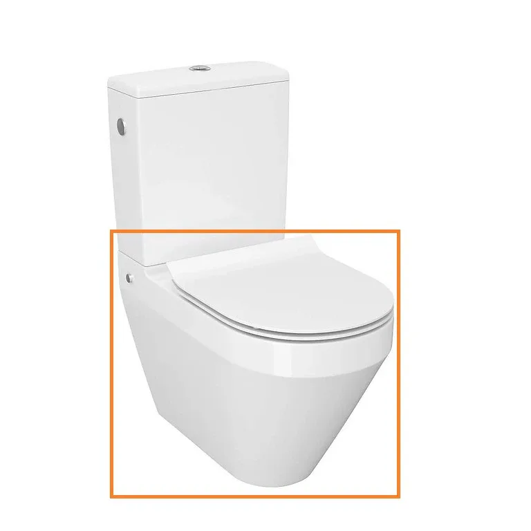 Унітаз підлоговий Crea Oval CleanOn з кришкою Slim дюропласт soft close, Cersanit