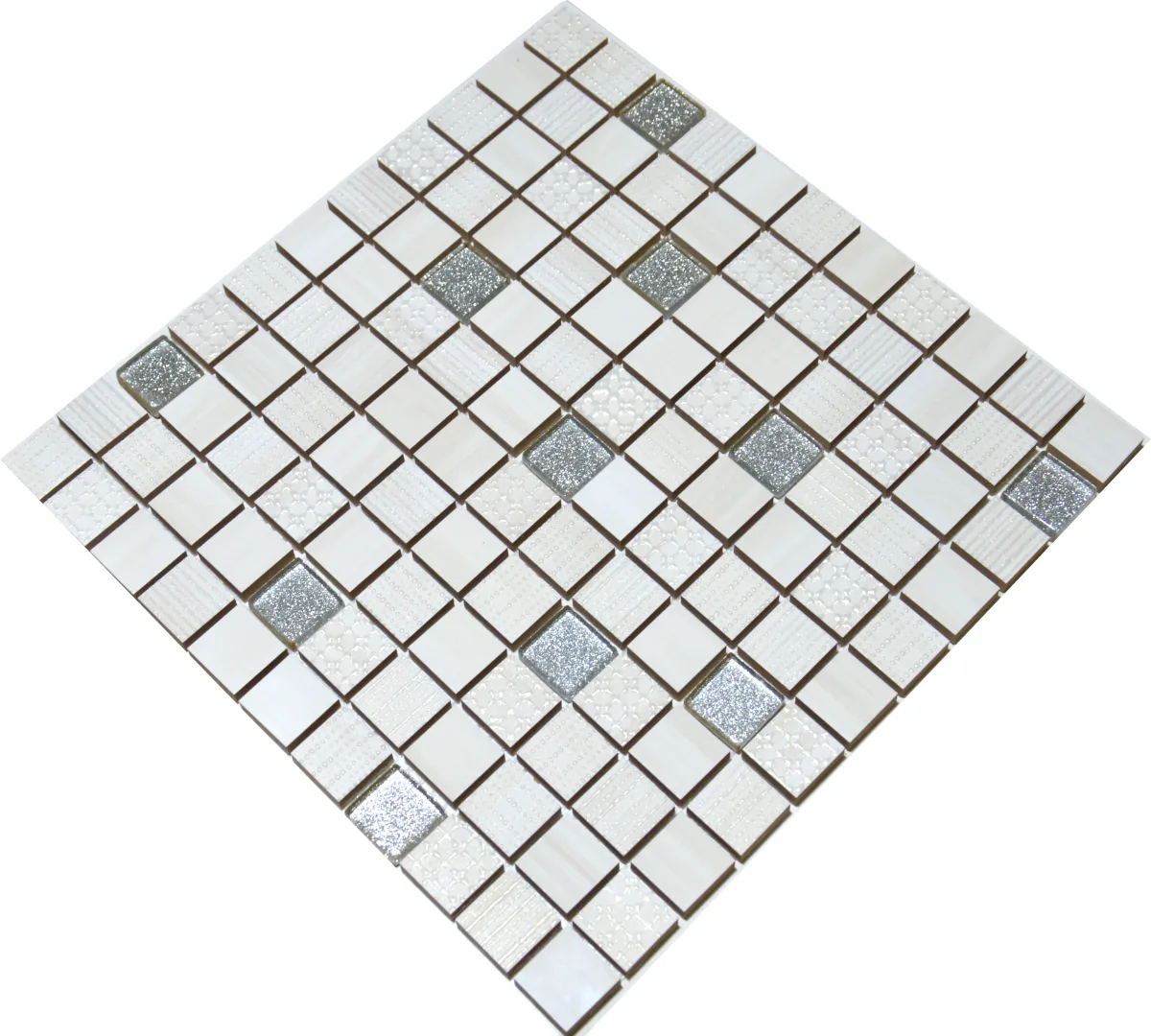 Мозаїка 3043 С2 Cream-Silver, 300×300×9, Котто Кераміка