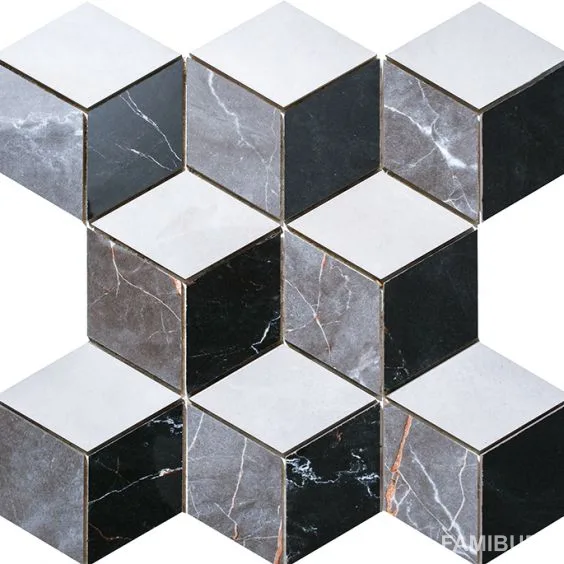 Мозаїка С3 Shine White Grey Black, 290×300×10, Котто Кераміка