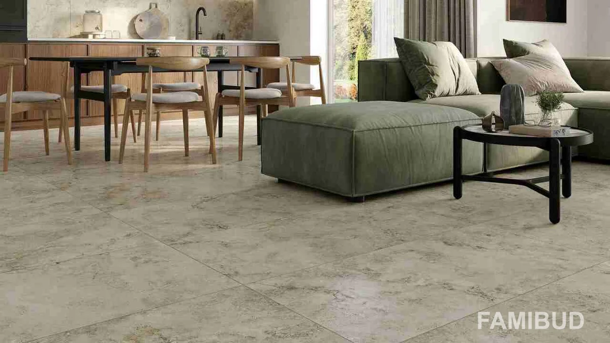 Плитка керамогранітна Cloudy Stone Rect, 690×600×8, Бежевий, Golden Tile