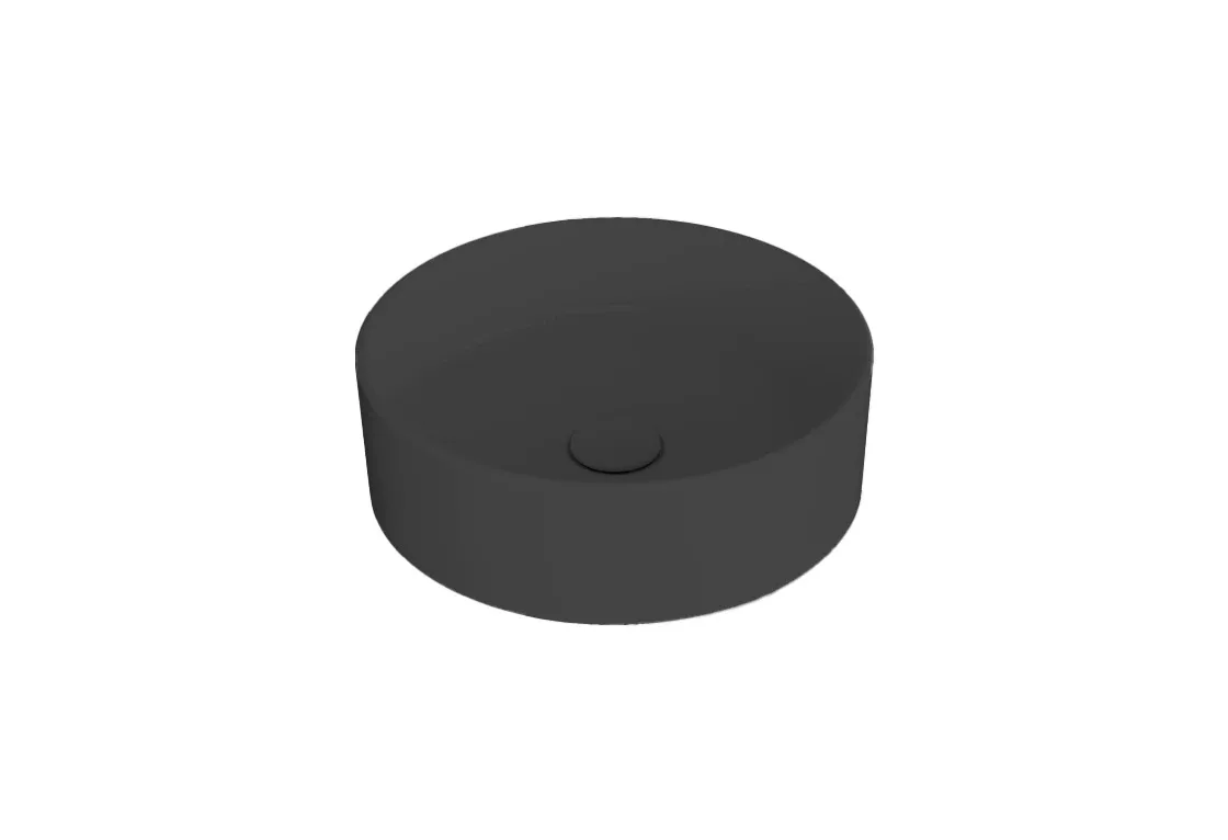 Умивальник 40 Foriu Black Matte FO01NM, Кругла, Simas