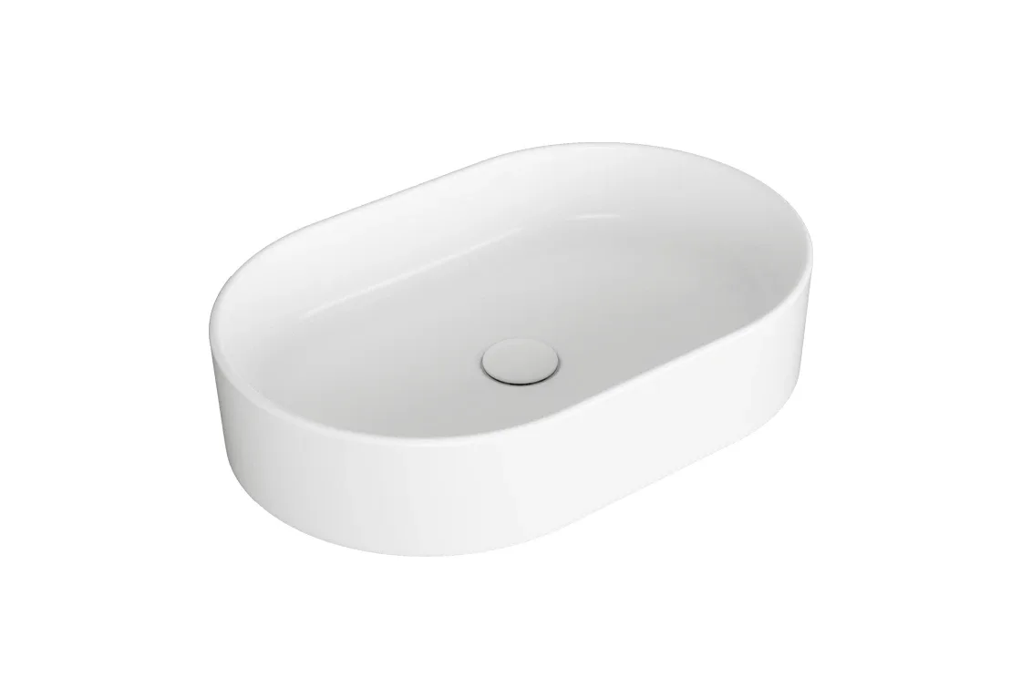 Умивальник 60 Foriu Glossy White FO02, Овальна, Simas