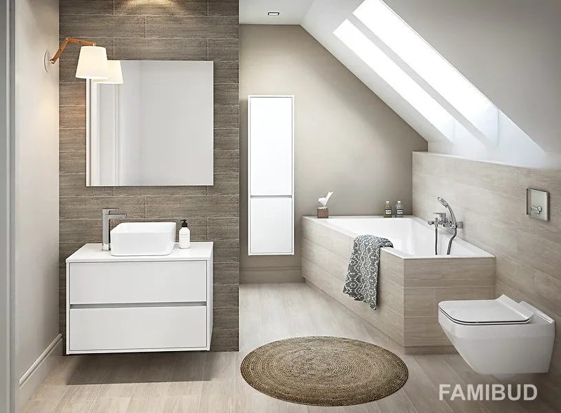 Шафка під умивальник Crea 100 White, Cersanit
