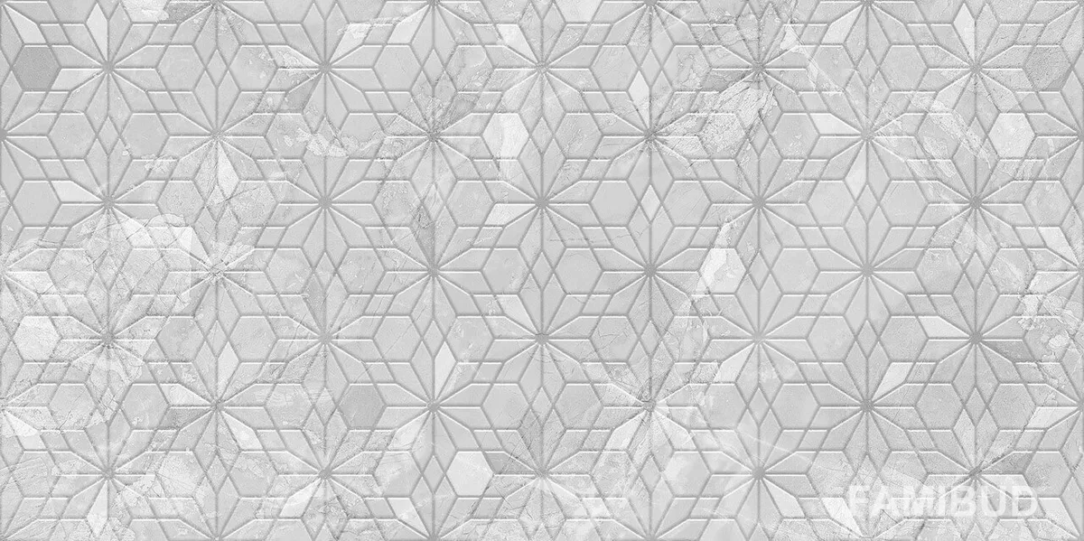 Плитка стінова Gloria Flowers, 300×600, Сірий, Golden Tile