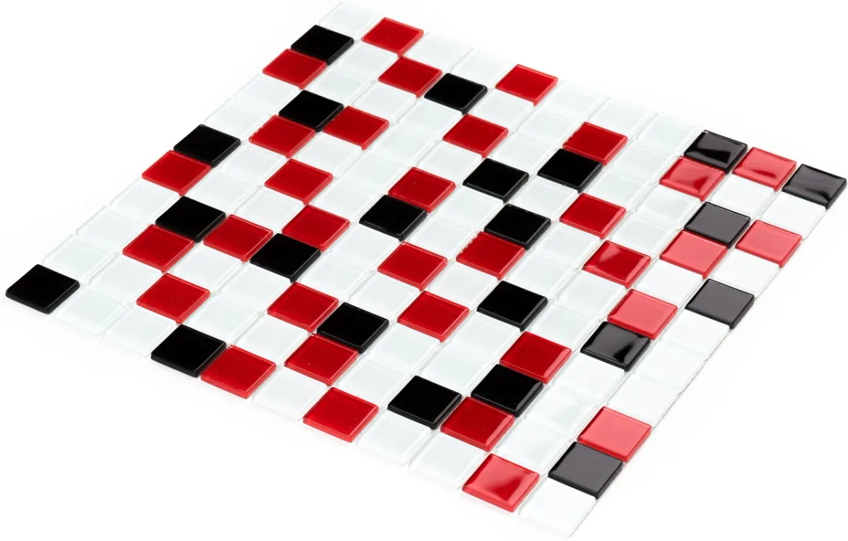 Мозаїка GM 4007 C3 Black-Red M-White, 300×300×4, Котто Кераміка