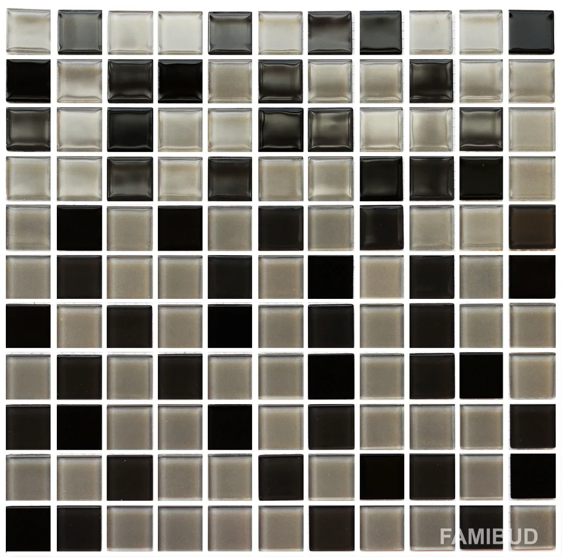Мозаїка GM 4008 С3 Black-Gray M-Gray W, 300×300×4, Котто Кераміка