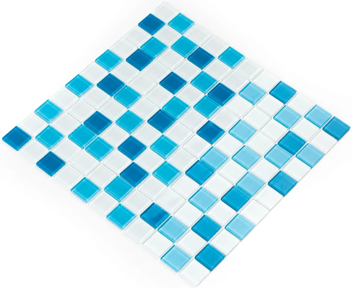 Мозаїка GM 4019 C3 Blue D-Blue M-White, 300×300×4, Котто Кераміка