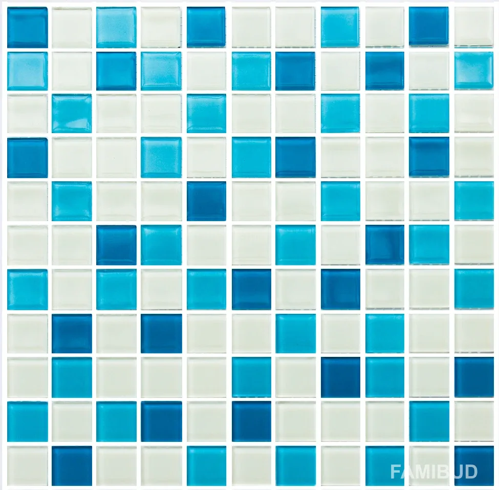 Мозаїка GM 4019 C3 Blue D-Blue M-White, 300×300×4, Котто Кераміка