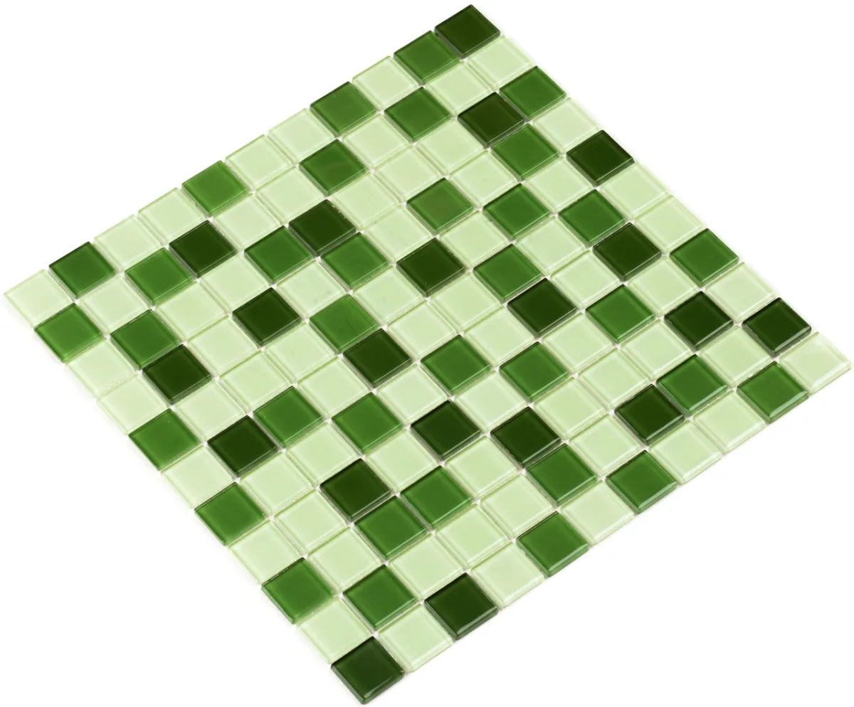 Мозаїка GM 4029 C3 green d green m green w 25×25 Кераміка Лео Україна, 300×300×4, Котто Кераміка