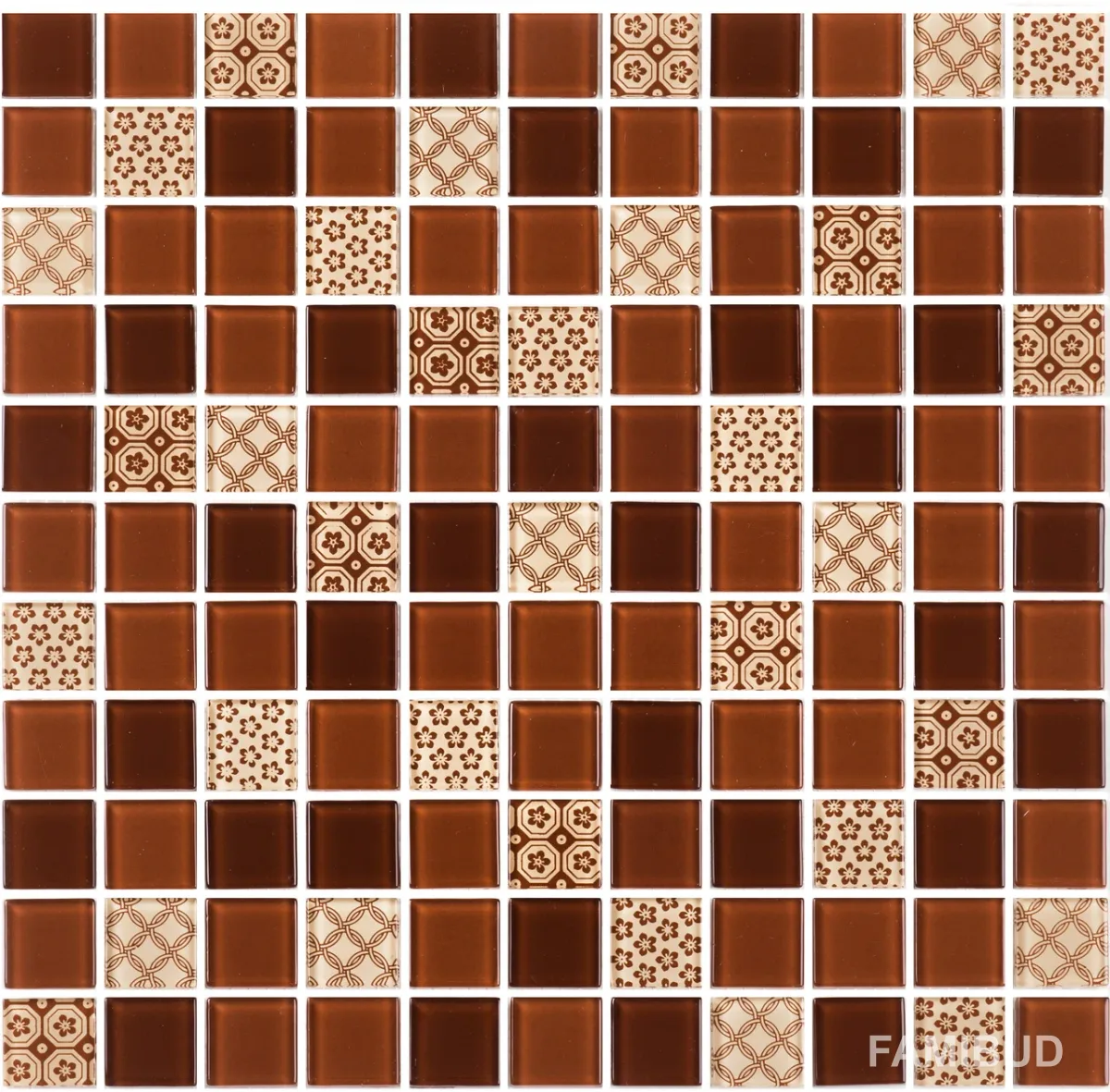 Мозаїка GM 4054 C3 Brown D-Brown M-Structure, 300×300×4, Котто Кераміка