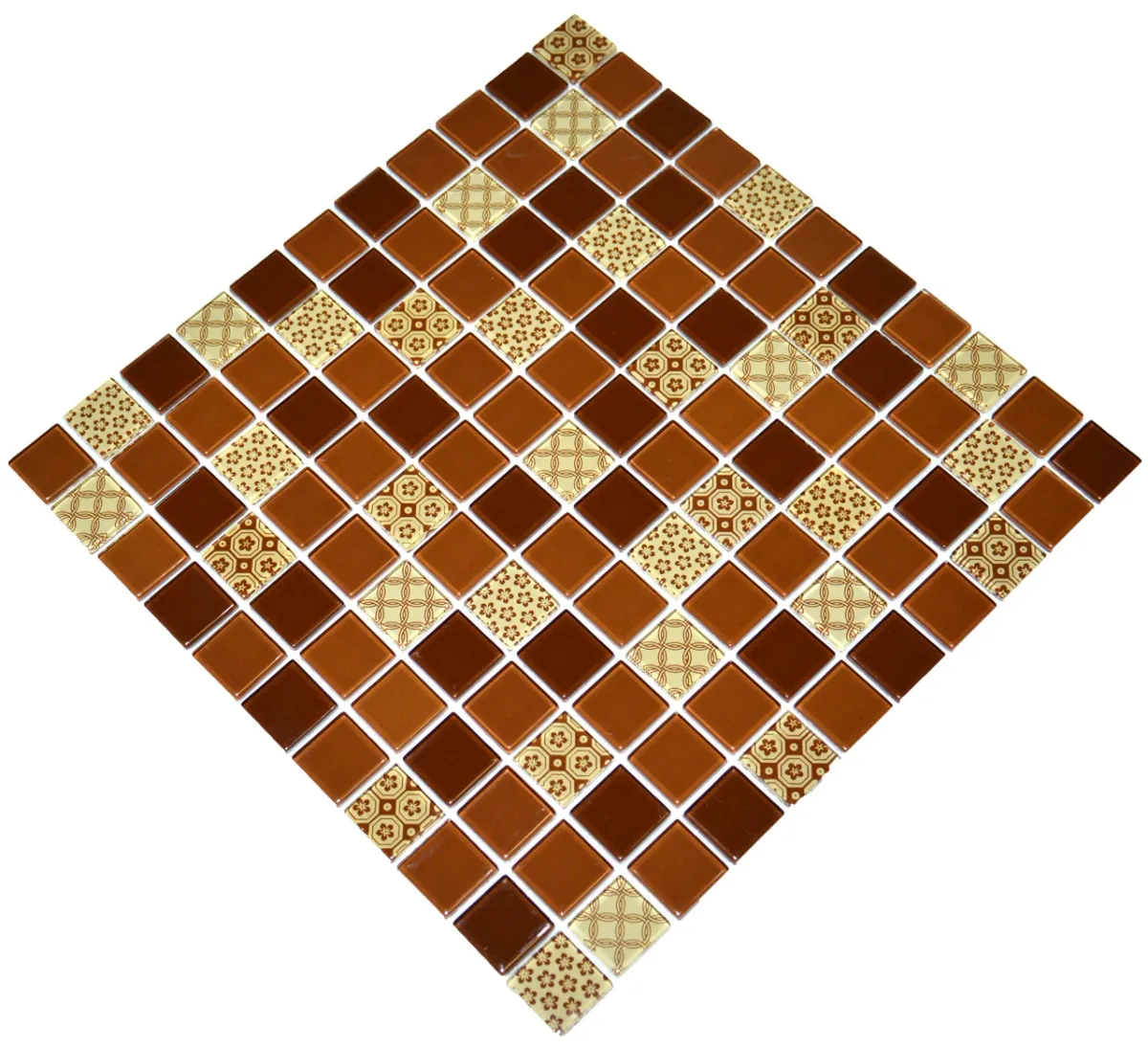 Мозаїка GM 4054 C3 Brown D-Brown M-Structure, 300×300×4, Котто Кераміка