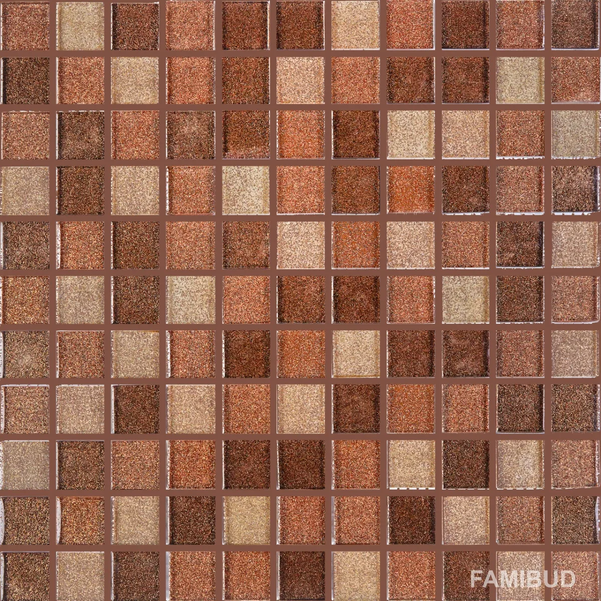Мозаїка GM 8007 C3 Brown Dark-Brown Gold-Brown Brocade, 300×300×8, Котто Кераміка