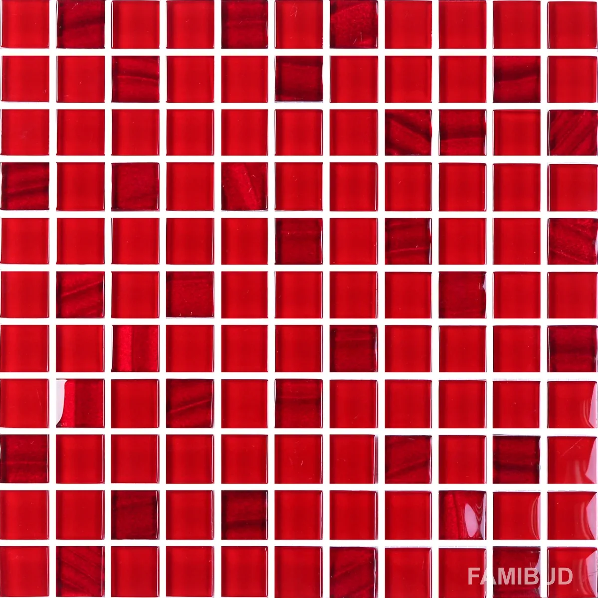 Мозаїка GM 8016 C2 Red Silver S6-Cherry, 300×300×8, Котто Кераміка