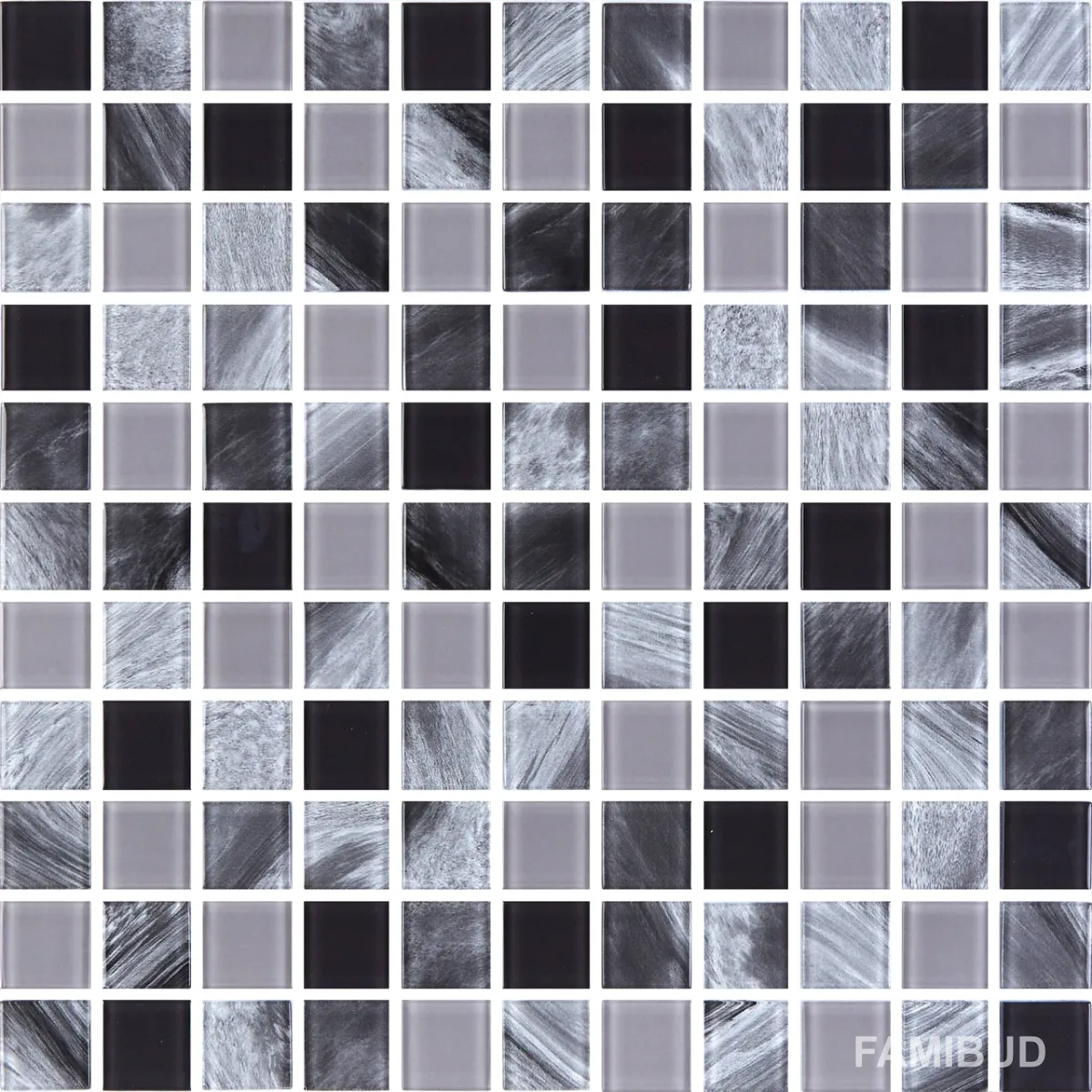Мозаїка С3 Print 3-Grey ND-Grey NW, 300×300×4, Котто Кераміка